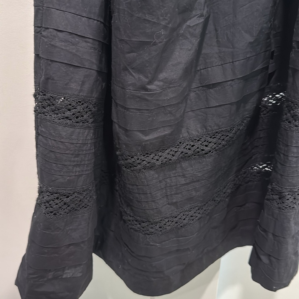 NWT GAP Lace Cross-Back Midi Dress Women's Sz Small Tall 100% Cotton black - Picture 6 of 8